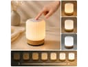 ibettertec LED Nachttischlampe Touch-Lampe Dimmbar USB Weiß Bild 2