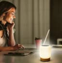 ibettertec LED Nachttischlampe Touch-Lampe Dimmbar USB Weiß Bild 4