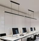 SenFay LED Pendelleuchte 120cm Dimmbar Schwarz Höhenverstellbar Bild 4