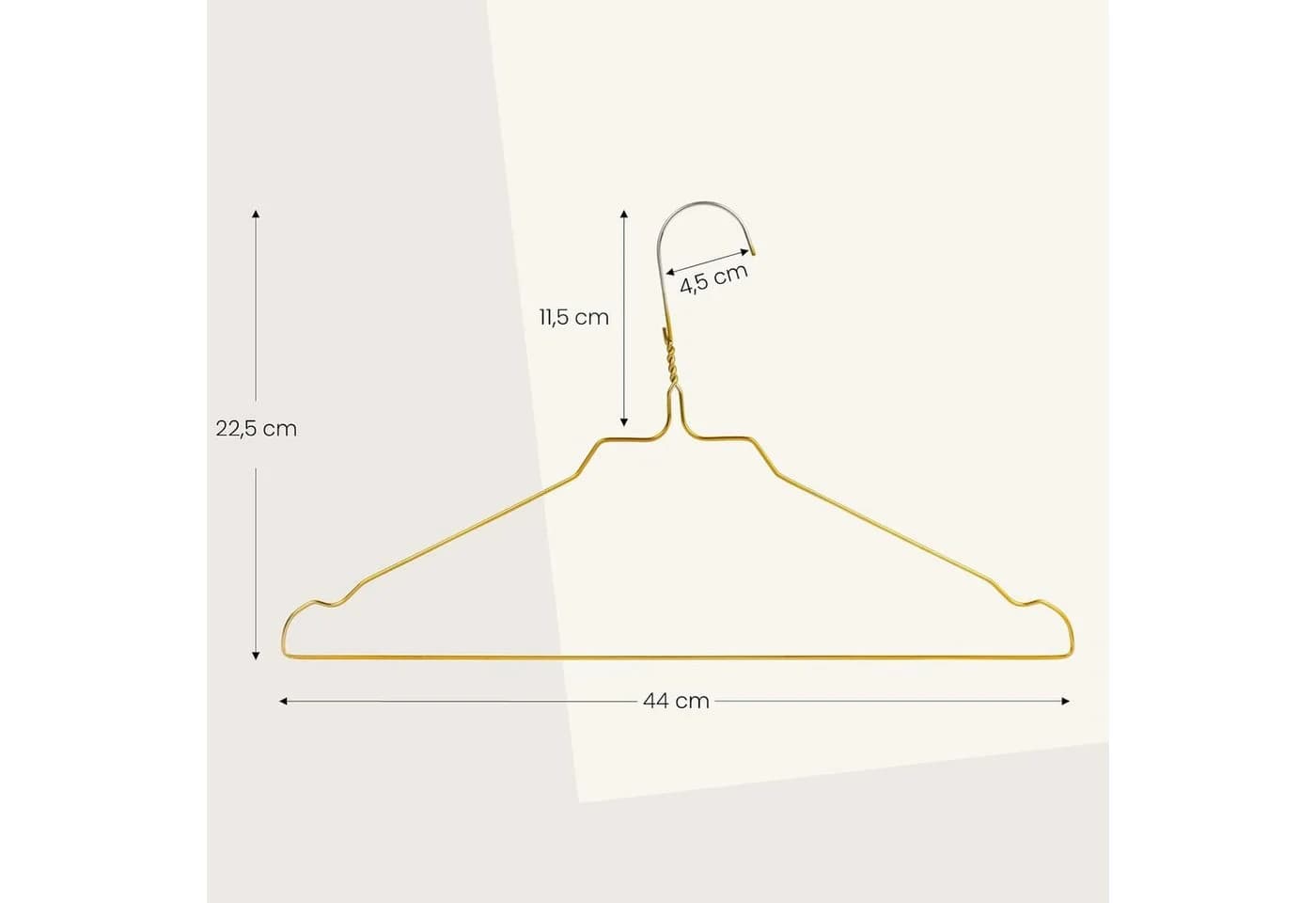 RSR Hangers Drahtkleiderbügel Metall Hemdenbügel Blusenbügel Gold, 100-tlg.