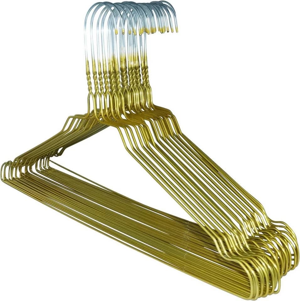 RSR Hangers Drahtkleiderbügel Metall Hemdenbügel Blusenbügel Gold, 100-tlg. - Bild 2