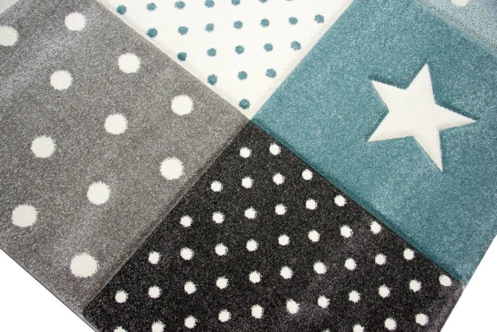 Carpetia Kinderteppich Rund Blau Türkis 3D-Optik - Bild 3