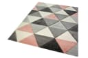 Carpetia Teppich Dreieck Rosa Grau Creme Kurzflor Bild 1
