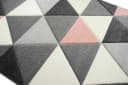 Carpetia Teppich Dreieck Rosa Grau Creme Kurzflor Bild 3