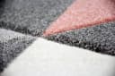 Carpetia Teppich Dreieck Rosa Grau Creme Kurzflor Bild 4