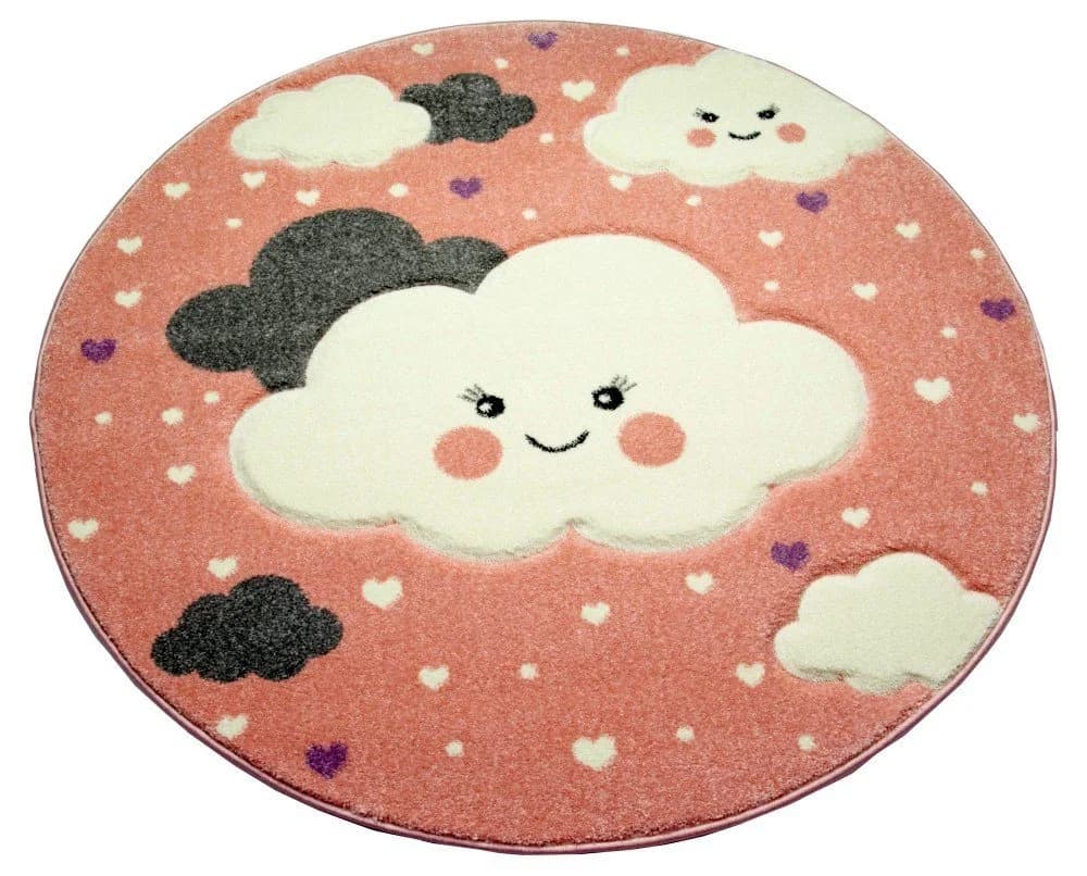 Carpetia Kinderteppich Wolken Rosa, Rechteckig, 13 mm - Bild 3