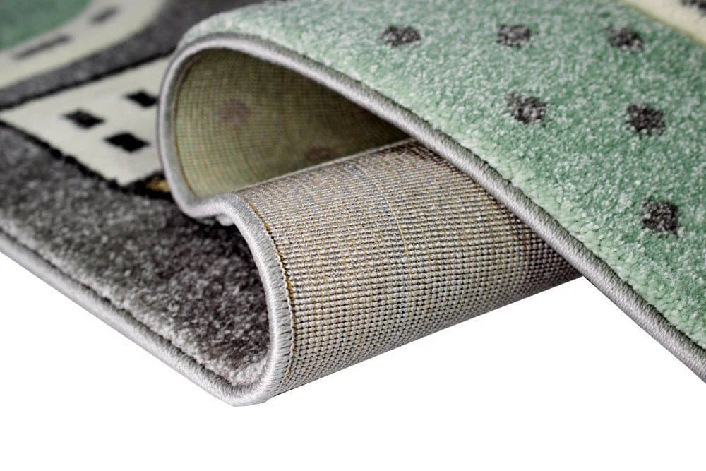 Carpetia Kinderteppich Straßenteppich Auto Blau/Grün Rund - Bild 5