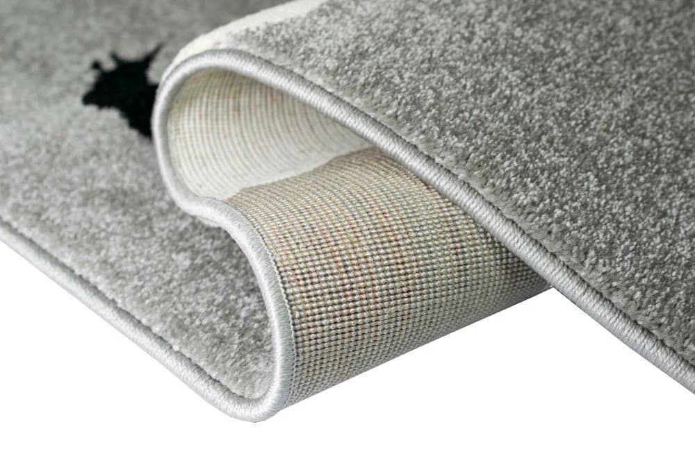 Carpetia Kinderteppich Flugzeuge Doppeldecker Grau Blau Creme - Bild 5