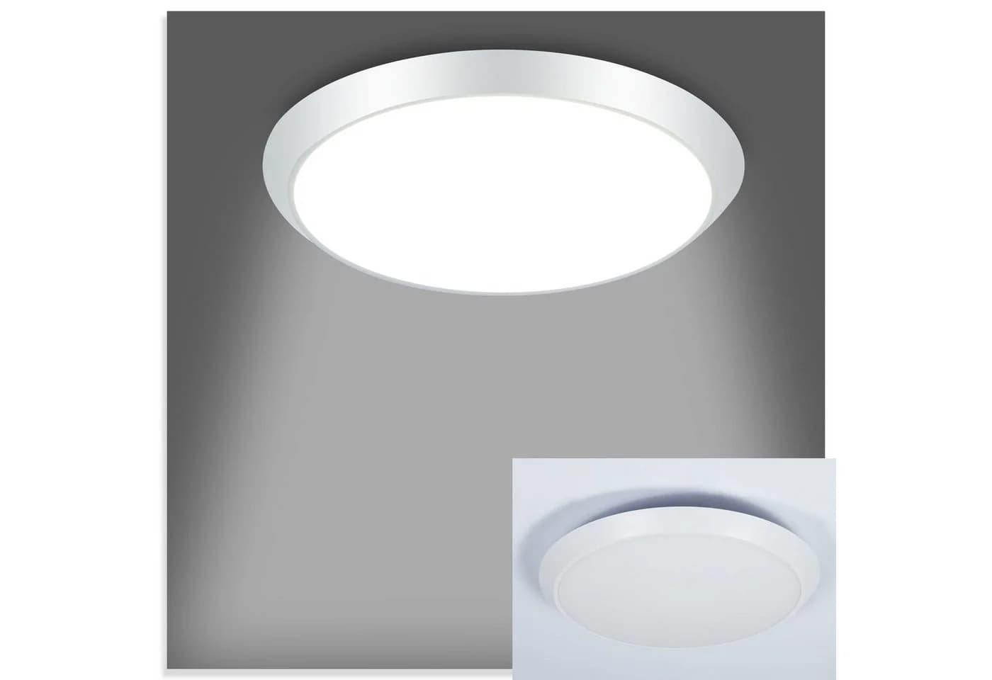 ZMH LED Deckenleuchte mit Bewegungsmelder Innen Deckenlampe 15W Flurlampe 4000K Neutralweiß - Bild 5