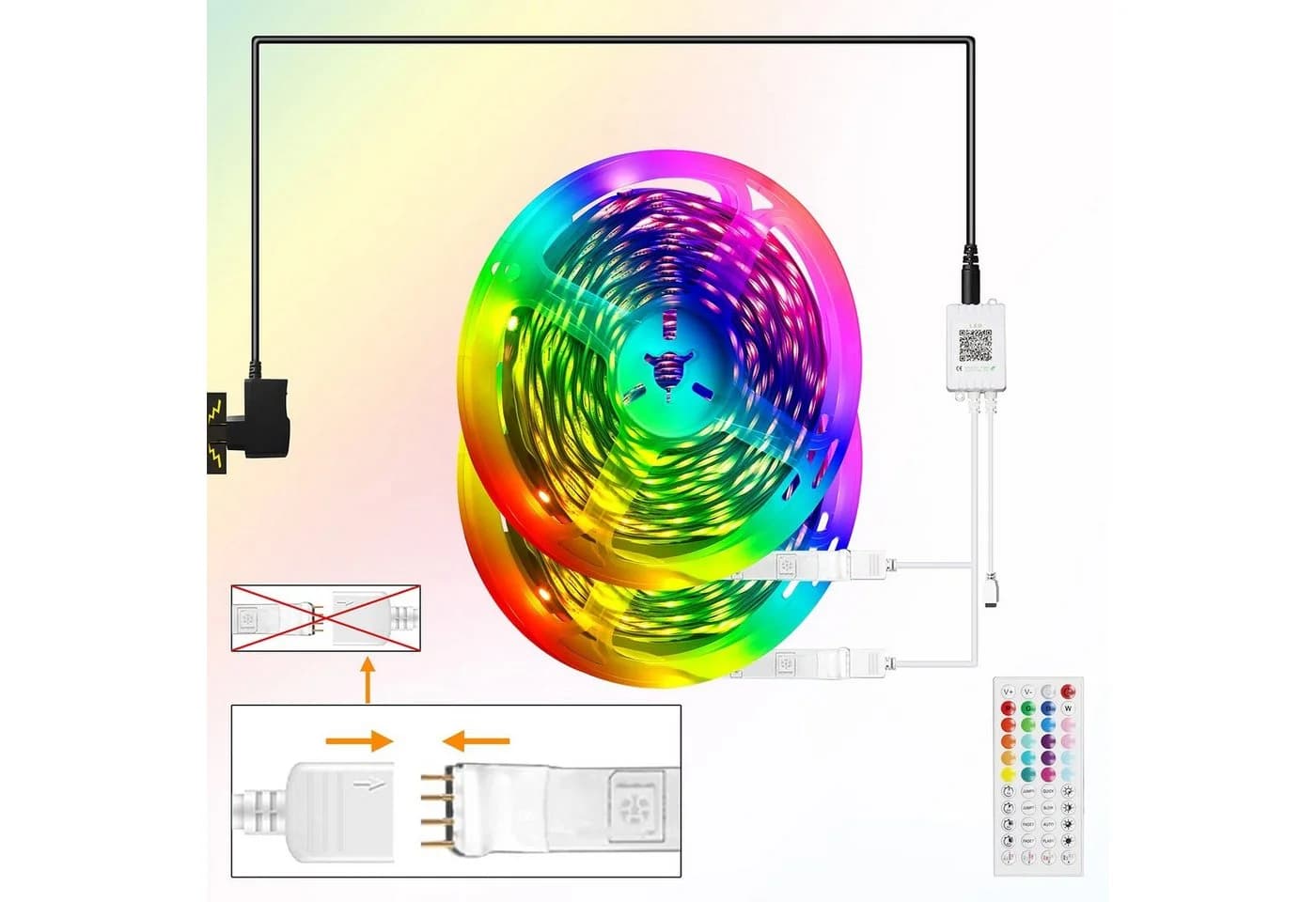 ZMH LED-Streifen RGB mit App & Fernbedienung, 2-flammig, Music Sync - Bild 3