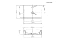 BRIDGE BENO Waschbeckenunterschrank 50 cm mit Soft-Close und Keramikwaschbecken Bild 5
