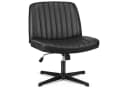 Refined Living Bürostuhl mit gekreuzten Beinen PU-Leder Schwarz Bild 2