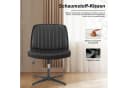 Refined Living Bürostuhl mit gekreuzten Beinen PU-Leder Schwarz Bild 3