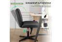 Refined Living Bürostuhl mit gekreuzten Beinen PU-Leder Schwarz Bild 4
