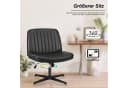 Refined Living Bürostuhl mit gekreuzten Beinen PU-Leder Schwarz Bild 5