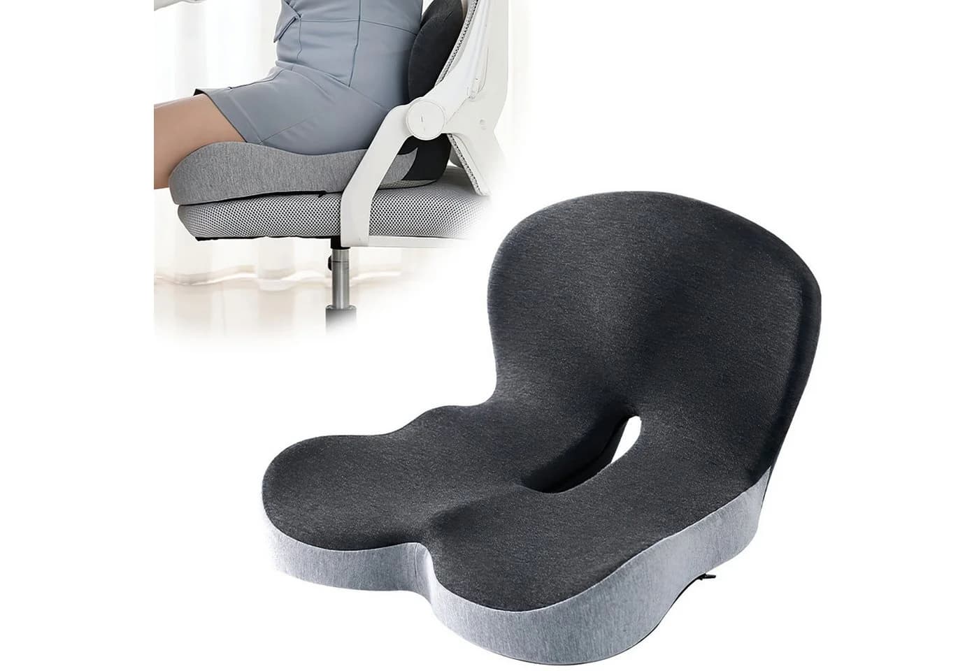 Refined Living Sitzkissen Ergonomisch Bürostuhl Orthopädisch Memory-Schaum - Bild 2