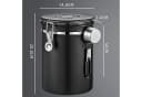 Refined Living Kaffeedose 2800 ml Luftdicht Edelstahl Schwarz Bild 1
