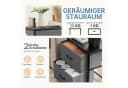 Refined Living Nachttisch 2 Schubladen Grau Metallgestell Bild 3