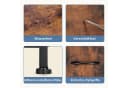 Refined Living Nachttisch 2 Schubladen Braun Metallgestell Bild 5