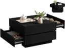 SeedWave Couchtisch Sofatisch 360° Drehbar Weiß Bild 2