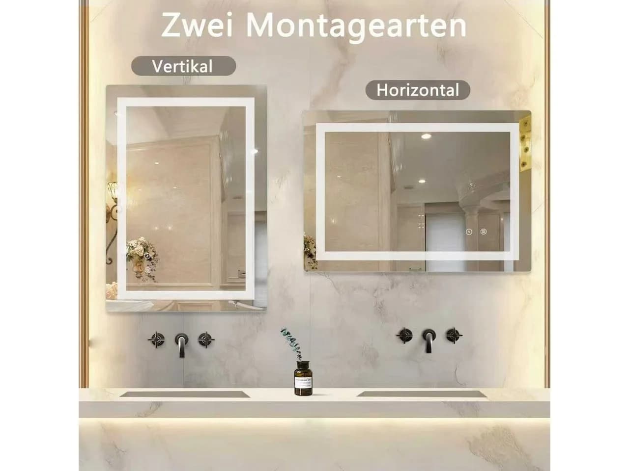 SaniteModar LED Badspiegel Dimmbar Antibeschlag IP44 - Bild 3