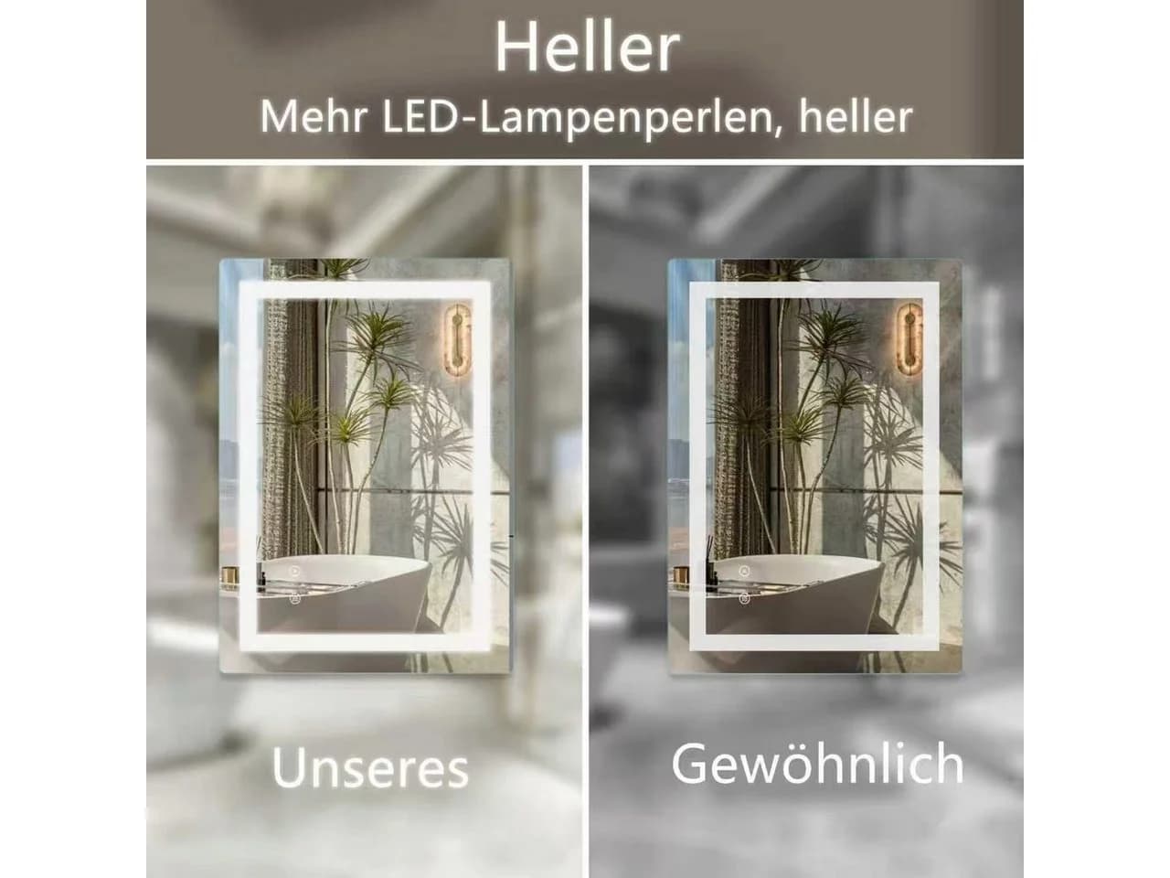 SaniteModar LED Badspiegel Dimmbar Antibeschlag IP44 - Bild 4