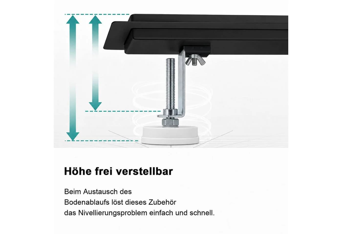 SaniteModar Duschrinne Schwarz Befliesbar Edelstahl - Bild 3