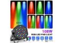 ZonQoonz Discolicht 108W LED PAR-Scheinwerfer mit Fernbedienung Bild 1