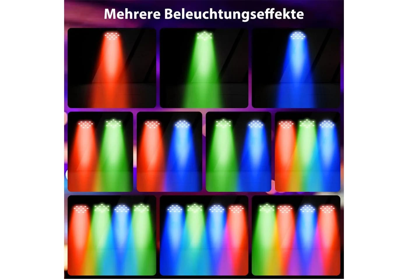 ZonQoonz Discolicht 108W LED PAR-Scheinwerfer mit Fernbedienung - Bild 3
