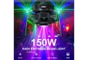 ZonQoonz Discolicht 150W 6-Arm Bühnenstrahllicht Schwarz mit Sterneneffekt für DJ-Party-Hochzeit Bild 1