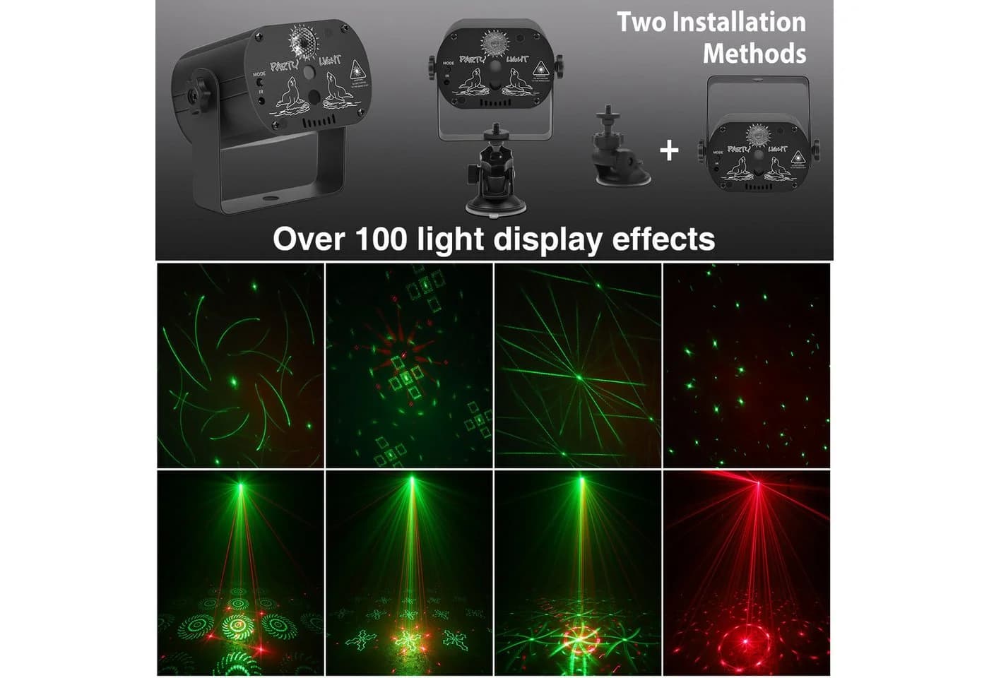 ZonQoonz Discolicht DJ-Disco-Partybeleuchtung RGB-LED-Laserlicht - Bild 3