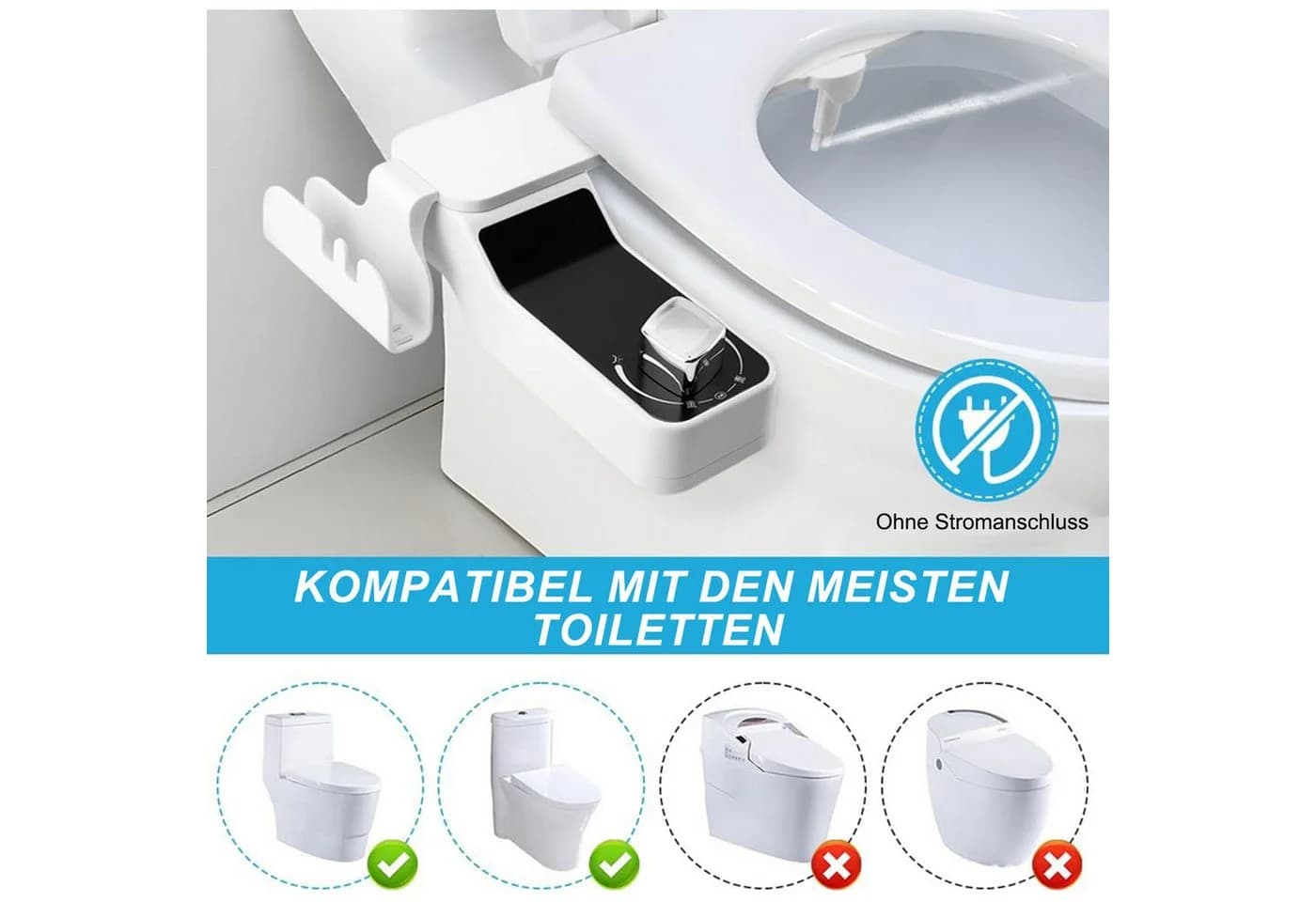 SURFOU Bidetarmatur Bidet Einsatz Weiß - Bild 5