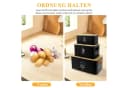 SURFOU Aufbewahrungsbox 3er Set Kartoffel, Zwiebel & Knoblauch Grau Bambus Bild 5