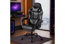SURFOU Gaming-Stuhl Bürostuhl Grau mit Fußstütze und Lordosenstütze Bild 1
