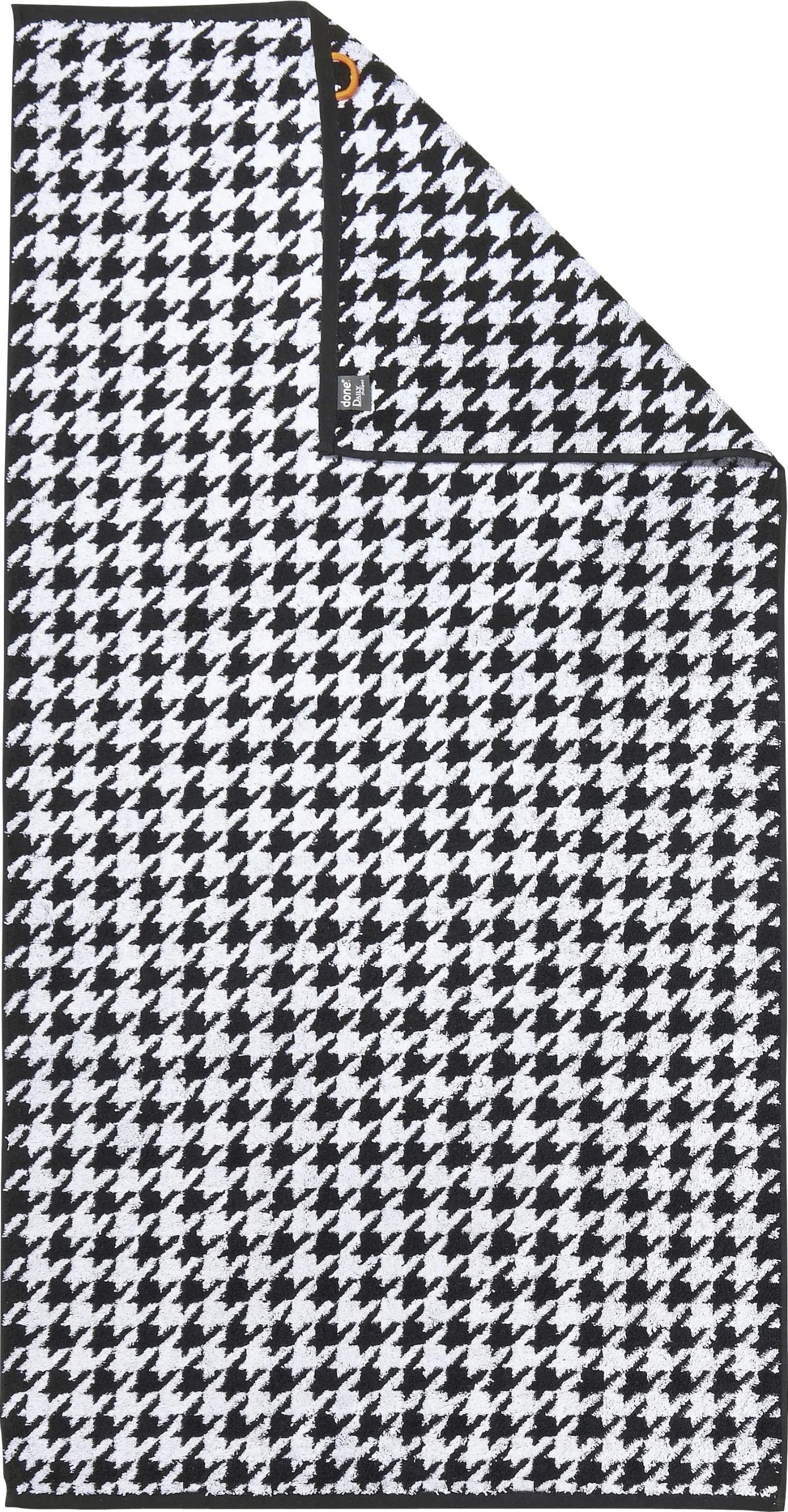 DONE. Duschtuch Daily Shapes Bird Schwarz-Weiß Jacquard - Bild 3