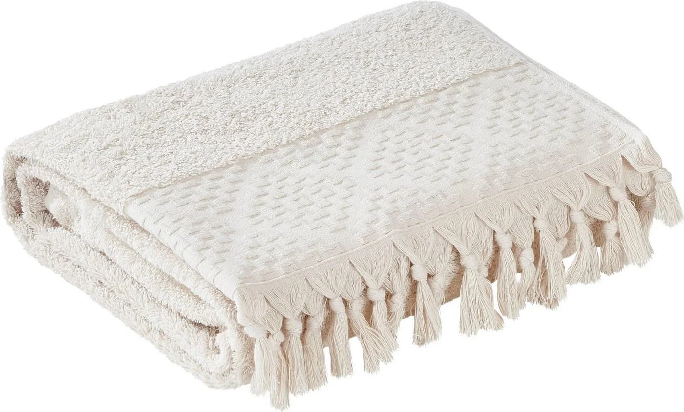 DONE. Duschtuch Provence Bohéme Beige Walkfrottier Boho-Style - Bild 2