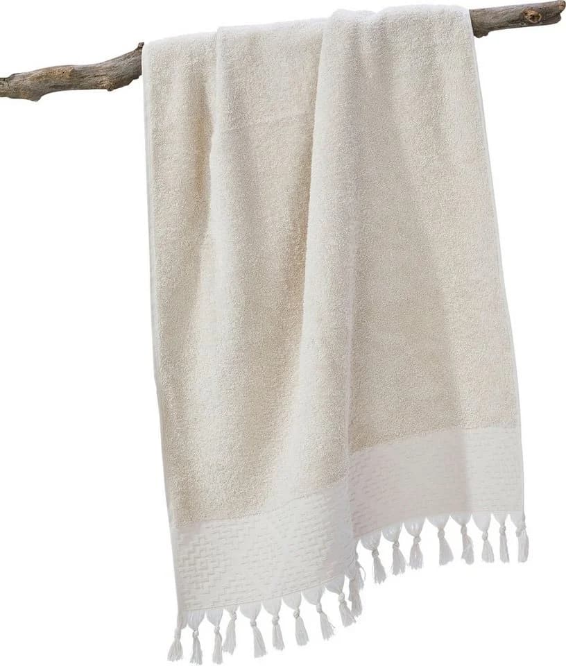 DONE. Duschtuch Provence Bohéme Beige Walkfrottier Boho-Style - Bild 3