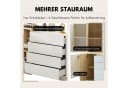 SeedWave Sideboard Weiß Modern mit 4 Schubladen und 4 Fächern Bild 3