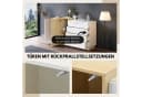 SeedWave Sideboard Weiß Modern mit 4 Schubladen und 4 Fächern Bild 4