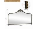 G-LEAF Barock-Wandspiegel Gold/Schwarz mit floralen Ornamenten Bild 5