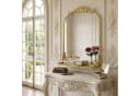 G-LEAF Wandspiegel Gold Barock Bogenform mit Ablage Bild 1