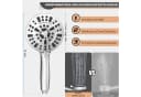 MOPUEA Duschbrause Handbrause 10 Strahlmodi Silber Bild 5