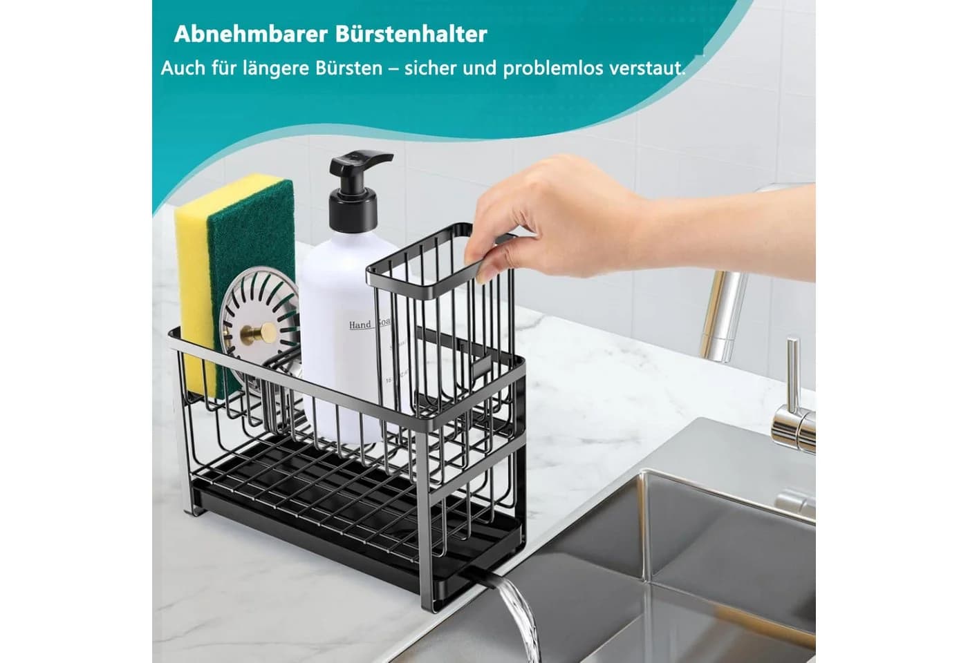 Refined Living Küchenorganizer-Set 2-stufig Schwarz - Bild 4