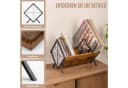 Refined Living Plattenständer Schallplattenregal 80-100 LPs Braun Bild 5