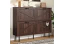 Refined Living Schuhschrank 3 Klappen & 4 Türen Braun Bild 1