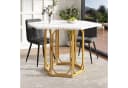 Refined Living Sechseckiger Esstisch Marmor-Optik Gold Metallbeine Bild 4