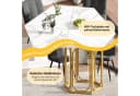 Refined Living Sechseckiger Esstisch Marmor-Optik Gold Metallbeine Bild 5