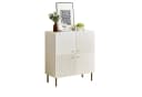 Refined Living Sideboard Weiß 4 Türen MDF Stahlbeine Bild 2