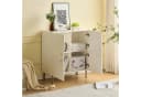 Refined Living Sideboard Weiß 4 Türen MDF Stahlbeine Bild 5