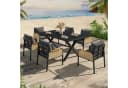 Refined Living Gartenlounge-Set 7-tlg. Schwarz & Braun Bild 5